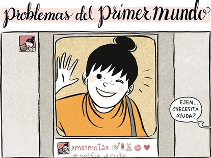 Convivir con el palo para selfie