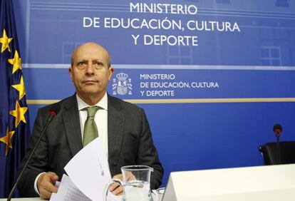José Ignacio Wert, ministro de Educación, Cultura y Deporte, durante la entrega del premio Velázquez 2013.