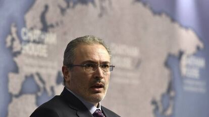 Mijaíl Jodorkovski, en el instituto Chatham House de Londres, el 26 de febrero de 2015.