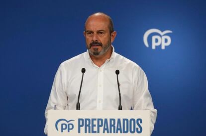 El vicesecretario de Coordinación Autonómica y Local del PP, Pedro Rollán, este miércoles.