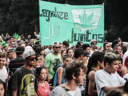 Marcha da Maconha em S&atilde;o Paulo, em maio deste ano.