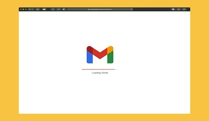 Ventana de uso del cliente Gmail de Google