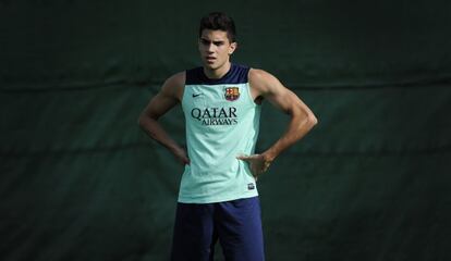 Bartra, durante un entrenamiento.