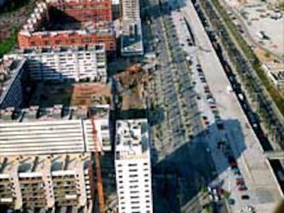 El frente marítimo de Poblenou, lleno de nuevas construcciones.