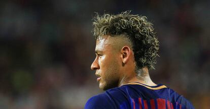 Neymar, durant el duel contra el Madrid.
