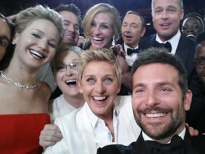 El famoso selfi de la gala de los Oscar de 2014.