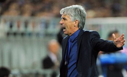 Gasperini, en el partido frente al Novara.