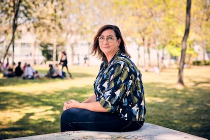 La profesora de español Mere Ortiz, en la Universidad Autónoma de Madrid.