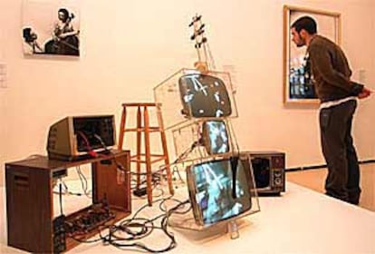 Una imagen de la retrospectiva dedicada a Nam June Paik, en el museo Guggenheim de Bilbao.