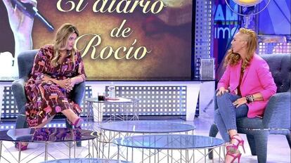 Carlota Corredera y Rocío Carrasco, este miércoles en 'Sálvame'.