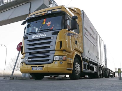 Un camión de la marca Scania