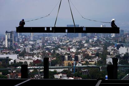 Trabajadores en una construcción en Ciudad de México.