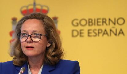 La ministra de Economía, Nadia Calviño.