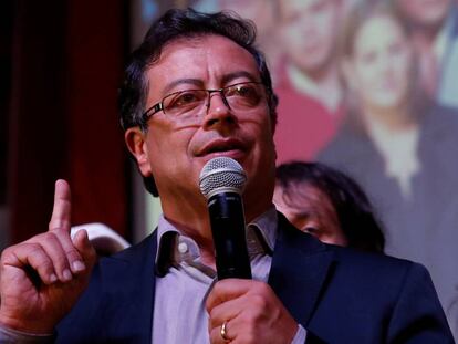El candidato a la presidencia de Colombia Gustavo Petro, el pasado mayo en un acto en Bogotá.