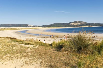 La laguna de Carregal, en el parque natural de las Dunas de Corrubedo (A Coruña). 