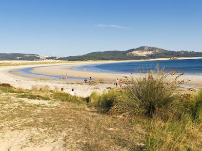 La laguna de Carregal, en el parque natural de las Dunas de Corrubedo (A Coruña). 