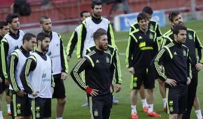 El entrenamiento que la selección española del jueves.