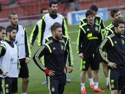 El entrenamiento que la selección española del jueves.