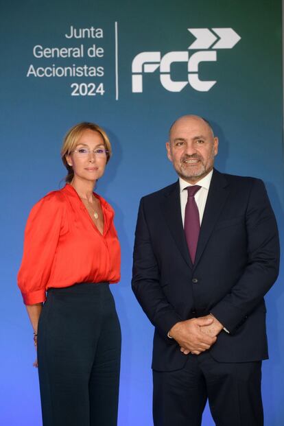 La presidenta de FCC, Esther Alcocer, junto al consejero delegado del grupo, Pablo Colio. Cedida por FCC