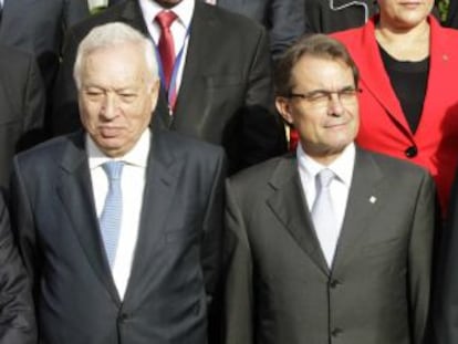 Mariano Rajoy junto a Artur Mas