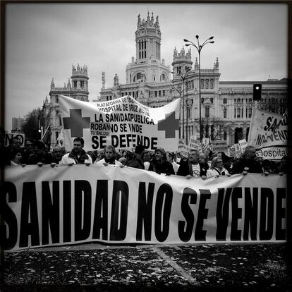 La 'marea blanca' en lo que va de año ha unido a usuarios y profesionales en defensa de la sanidad pública de Madrid.