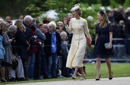 Donna Air, a la llegada al templo.