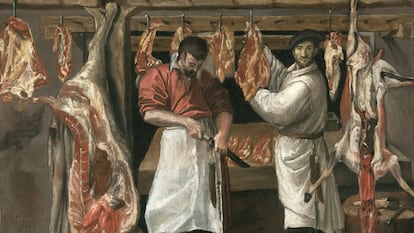 Obra 'The Butcher's Shop', de Annibale Carracci (1560-1609).