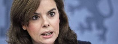 La vicepresidenta del Gobierno, Soraya Sáenz de Santamaría.