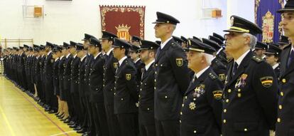 Última promoción de policías nacionales que juró el cargo el viernes en Ávila.