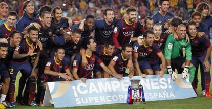 El Barcelona celebra el título de la Supercopa de España, el programa más visto del mes de agosto