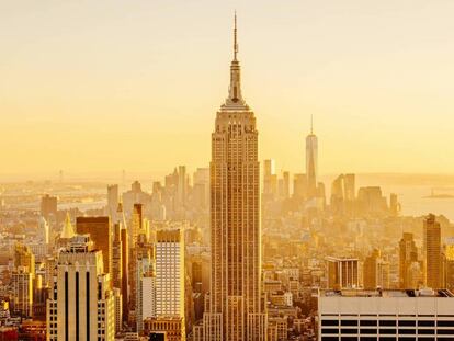 Manhattan (Nueva York), con el Empire State Building en el centro.
