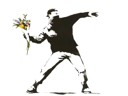 Banksy Flower Thrower