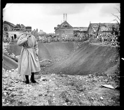 27 de marzo de 1917. Somme, Francia (nota manuscrita del autor sobre el negativo de vidrio).