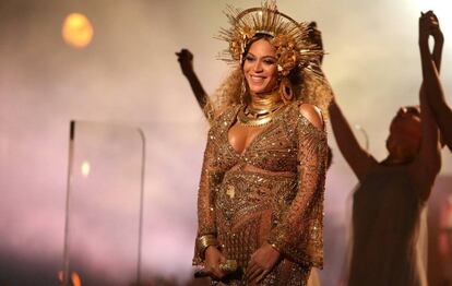 Beyonce, en la pasada entrega de los premios Grammy.