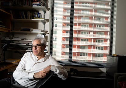 Jonathan Haidt in his office at New York University on April 17.