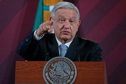 Andrés Manuel López Obrador en conferencia matutina