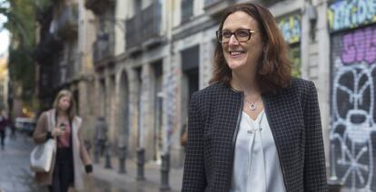 Cecilia Malmström, comisaria de Comercio, en Barcelona el pasado viernes.