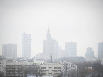 Contaminación en la ciudad de Varsovia este 21 de febrero.