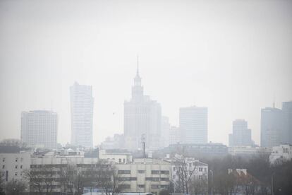 Contaminación en la ciudad de Varsovia este 21 de febrero.