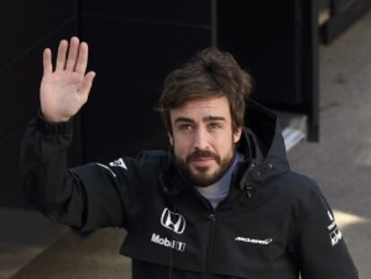 Fernando Alonso, durant els entrenaments a Montmeló.