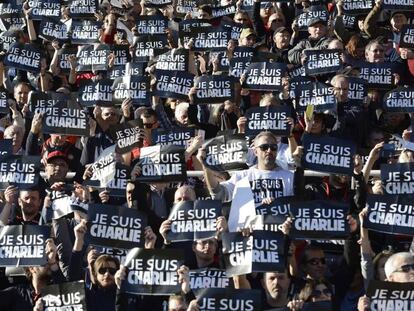 Movilizaci&oacute;n en Francia en defensa de la libertad de expresi&oacute;n tras el atentado a la revista &lsquo;Charlie Hebdo&rsquo;. 