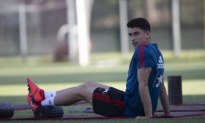 Marc Roca, en un entrenamiento.