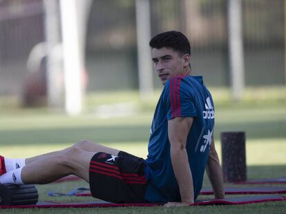 Marc Roca, en un entrenamiento.