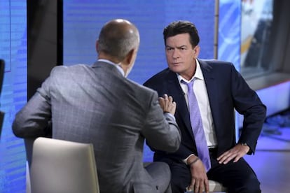 El actor Charlie Sheen, durante la entrevista de televisi&oacute;n en la que cont&oacute; que era portador del VIH.&nbsp;