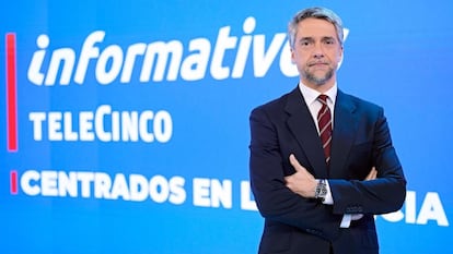 Carlos Franganillo, en la presentación de los nuevos informativos de Telecinco.