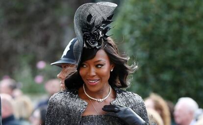 Naomi Campbell, el pasado 12 de octubre en la boda de Eugenia de York y Jack Brooksbank en el palacio de Windsor.