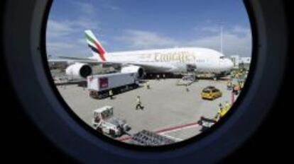 Un Airbus A380, operado por &#039;Emirates&#039;.