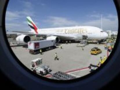 Un Airbus A380, operado por &#039;Emirates&#039;.