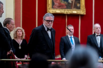 The artist Jaume Plennsa, during the inauguration of Medal 37 as an elected numerary academic of the Royal Academy of Fine Arts of San Fernando.