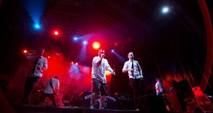 Los cantantes de Riot Propaganda este viernes en el Shikillo Festival.